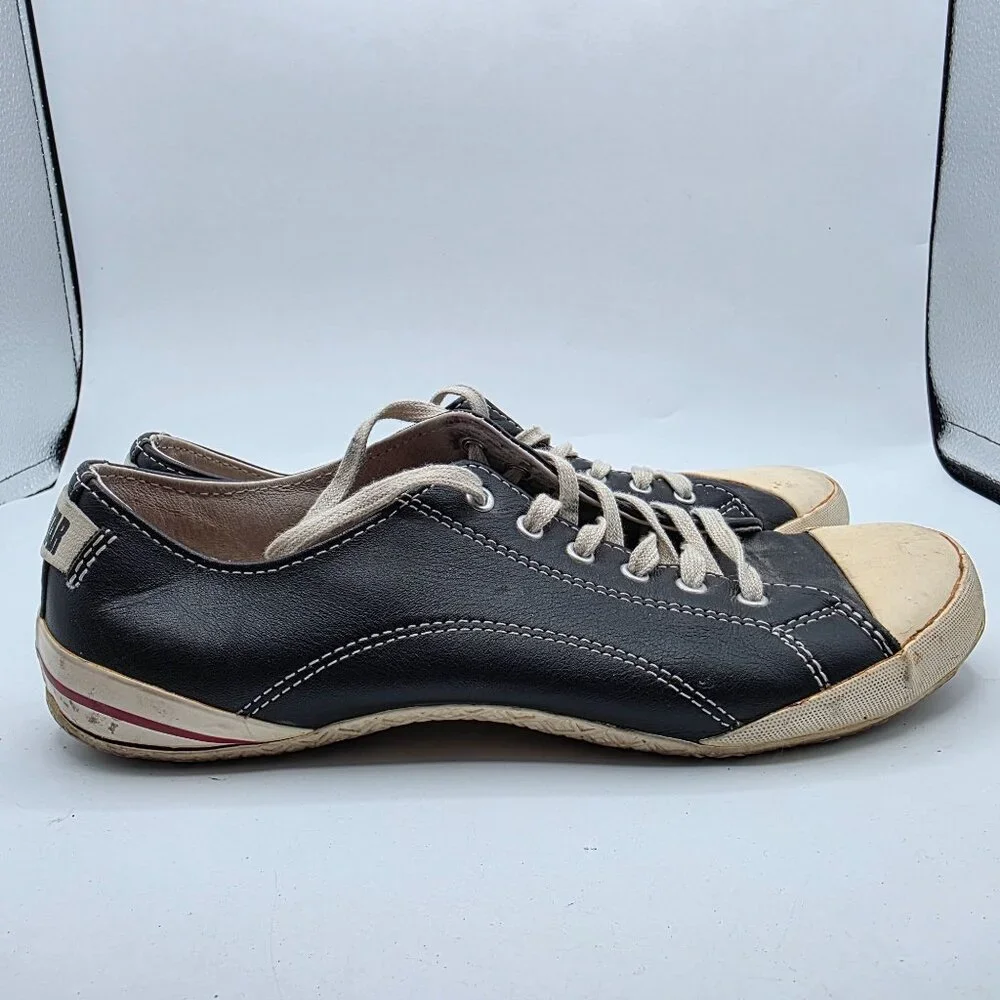 Converse All Star Deluxe Limited Edition Womens 7.5 Black Leather Flat Sneakers